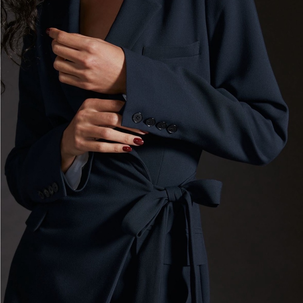 LAST CALL! Blazer Wrap Dress - Picture 5 of 9